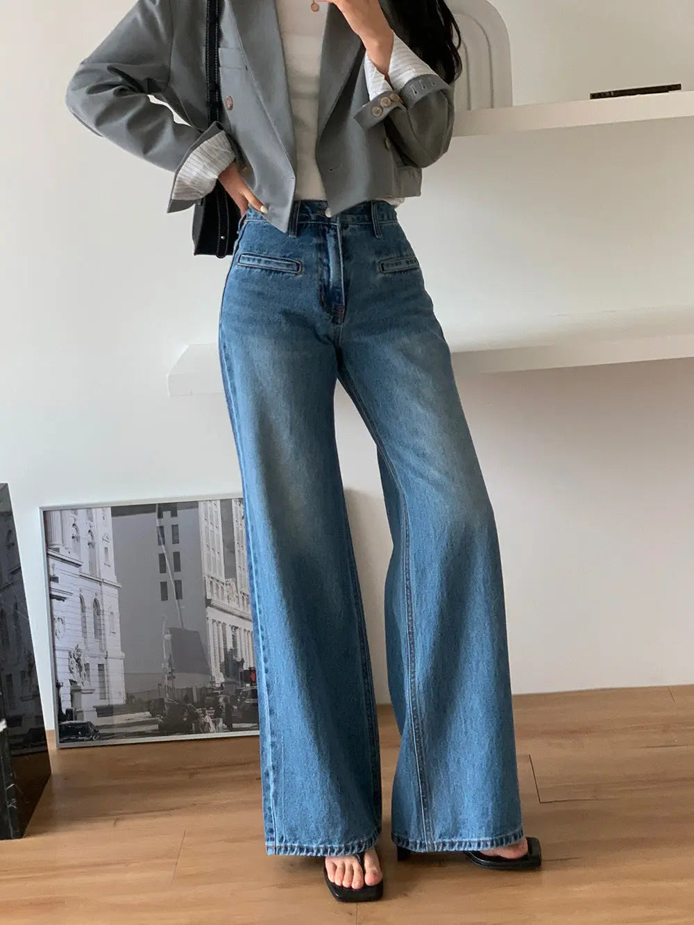 Retro High Waist Slimming Jeans Women Mijn winkel