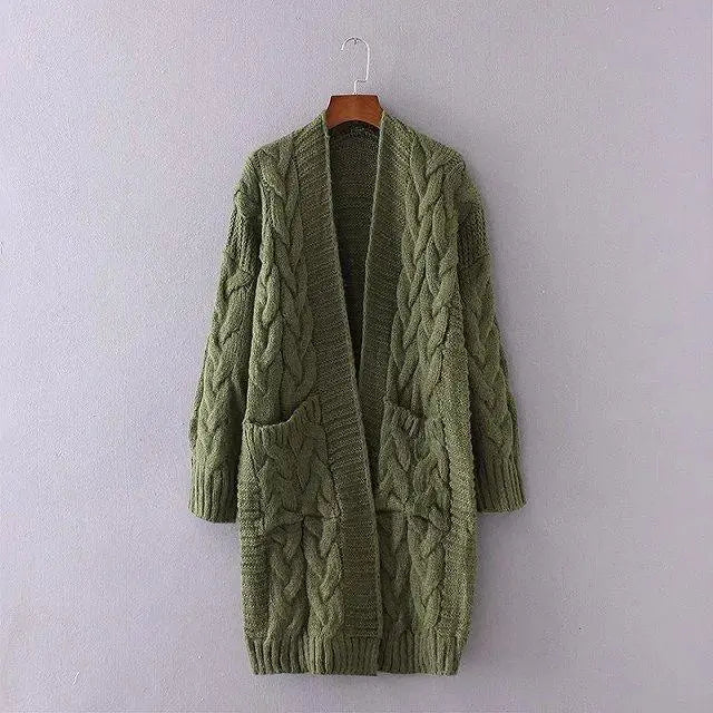 Women's Knit Cardigan Sweater Long SleeveFront Cardigans Loose Sweater With Pockets Mijn winkel
