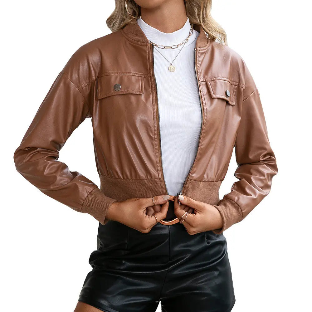 PU Motorcycle Leather Jacket  Top Women Mijn winkel