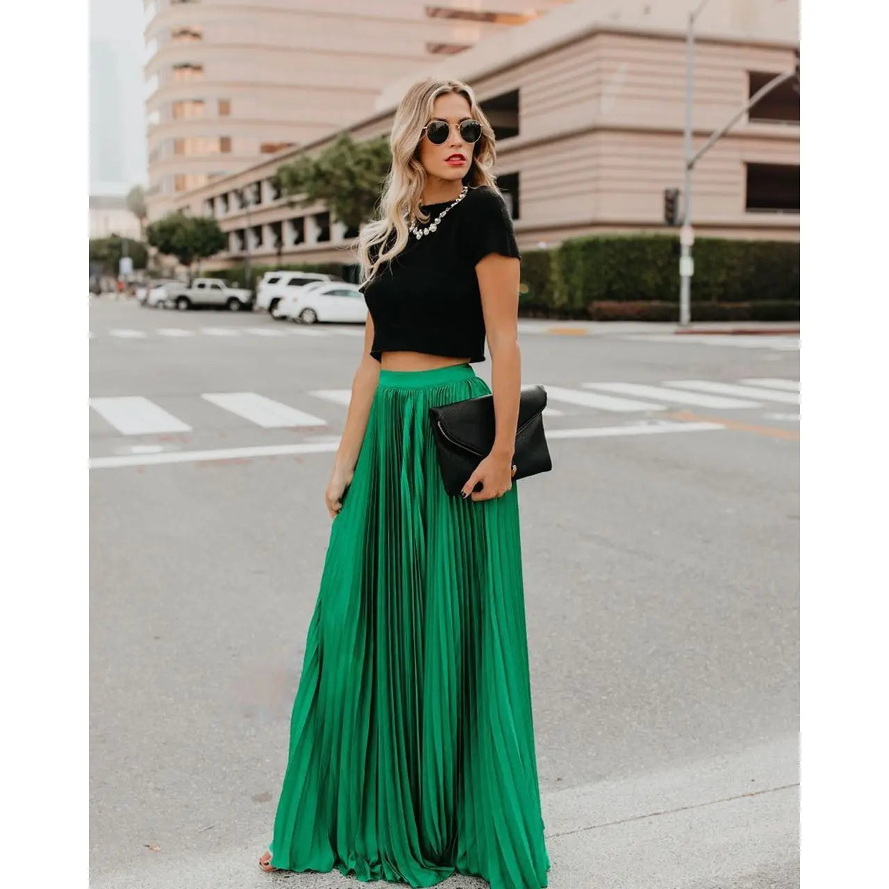 Women fashion casual skirt girls high Waist long skirts Mijn winkel