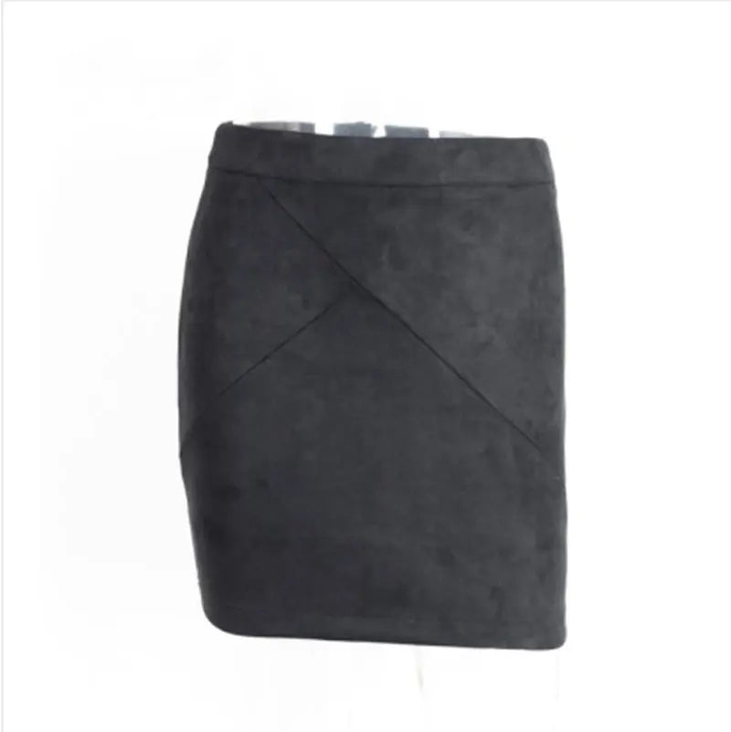 Ladies Leather Suede Pencil Skirt Bodycon Short Skirts Women Mijn winkel