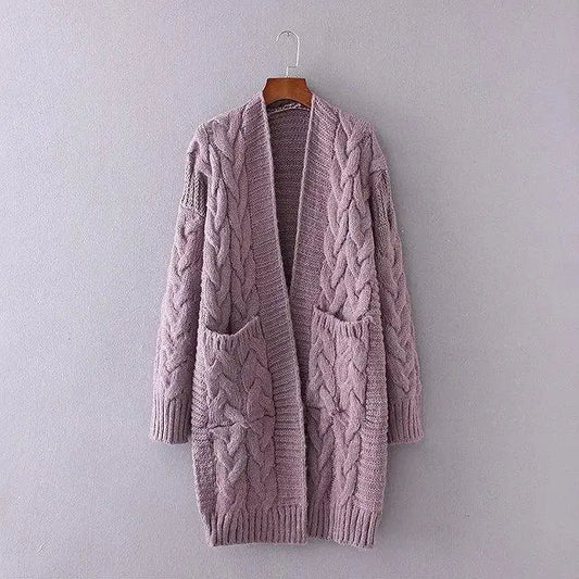 Women's Knit Cardigan Sweater Long SleeveFront Cardigans Loose Sweater With Pockets Mijn winkel