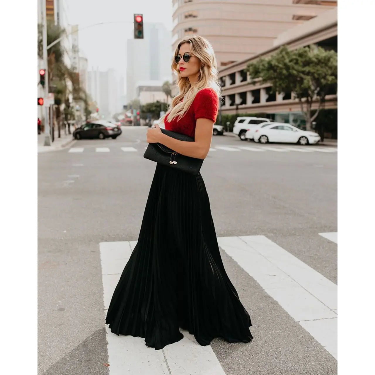 Women fashion casual skirt girls high Waist long skirts Mijn winkel