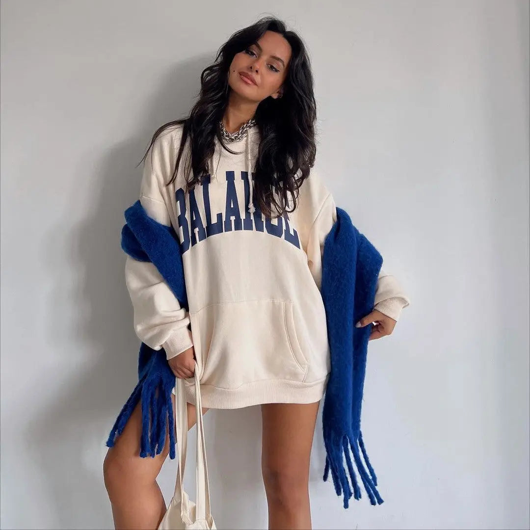 Printed Thickened Tops Long Sleeve Hooded Women Mijn winkel