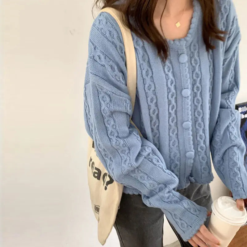 Milk Blue Sweater Women''s Lazy Cardigan Coat Gentle Wind Mijn winkel