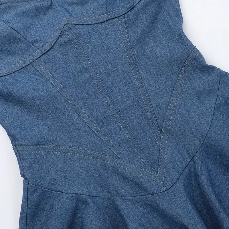 Fashion Tube Top Denim Dress Women Mijn winkel