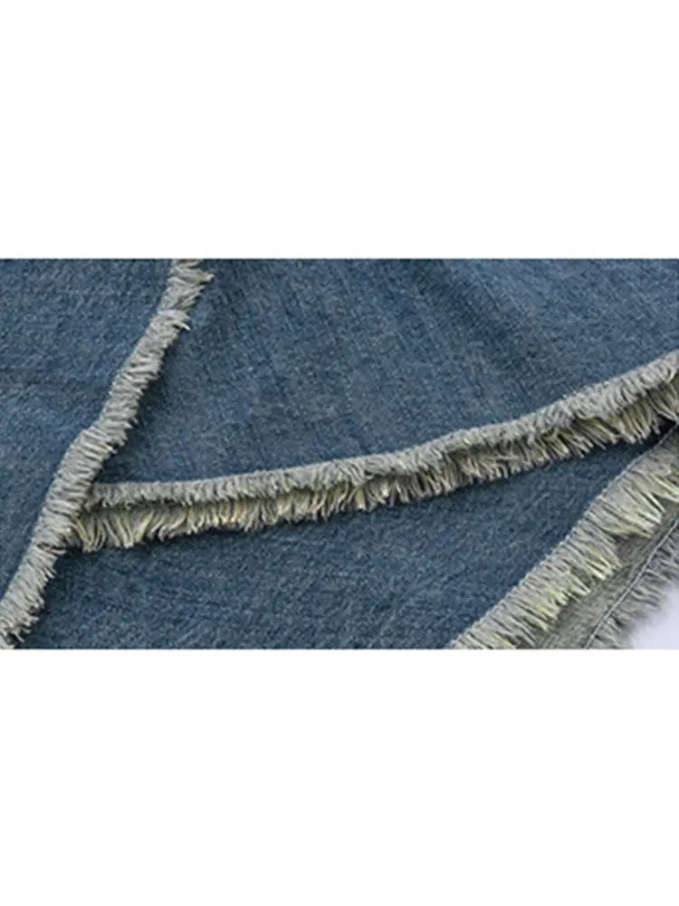 Spring Retro High Waist Women Irregular Denim Skirts Mijn winkel